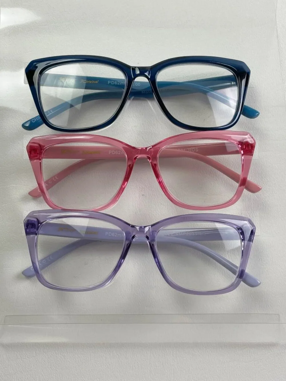 Betsey Johnson 3 Pack Reading Glasses +2.00 Blue Pink Purple New